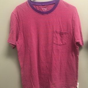 Urban Outfitters Purple/Pink Striped Pocket Tee